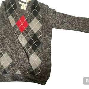 Gray Argyle Sweater for Men